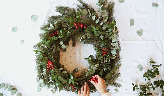DIY : Une couronne végétale pour les fêtes