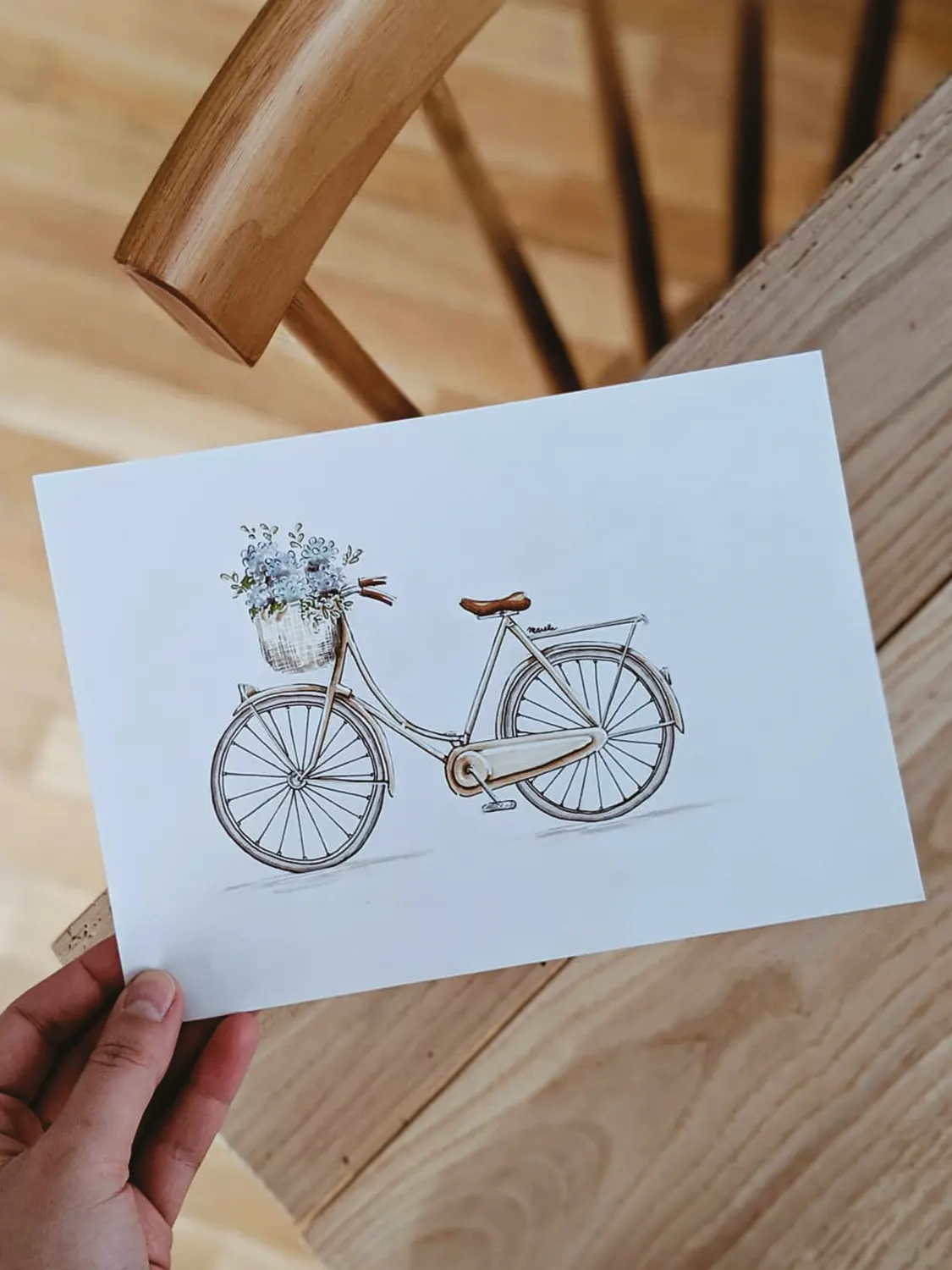 dessin personnalisé vélo